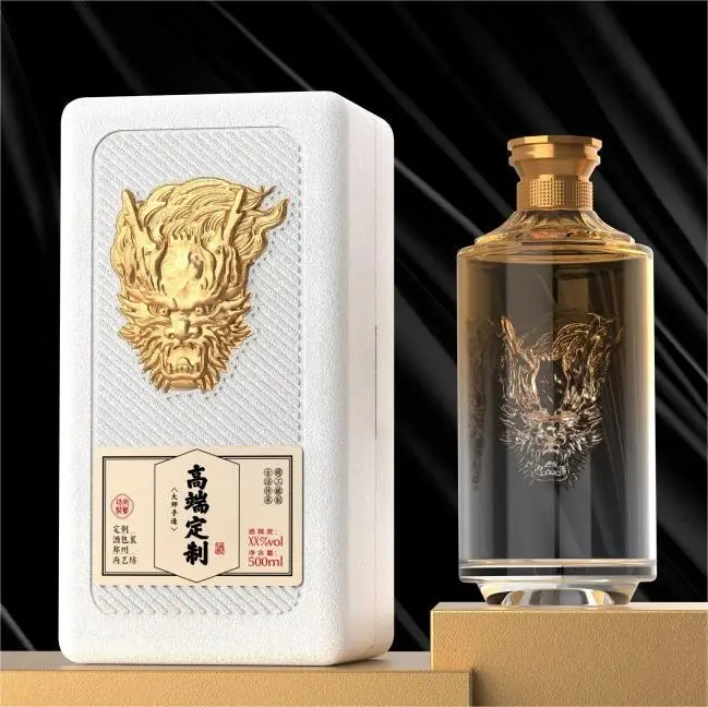 Glass liquor bottle sample showing bottle shape and closure fit
