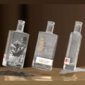 G17 Square Transparent Glass Bottle2