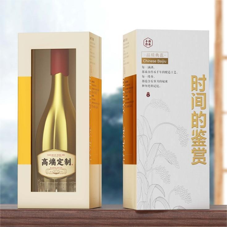 Gold Glass Wine Liquor Bottle – Treasure-Worthy Design for Premium Wine & Liquor Gifts