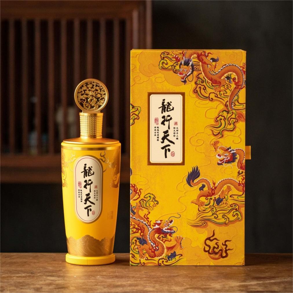 Eco-DRAGON2 Glass Alcohol Liquor Bottle Packaging – Recyclable Glass & Dragon Motif for Green Brands